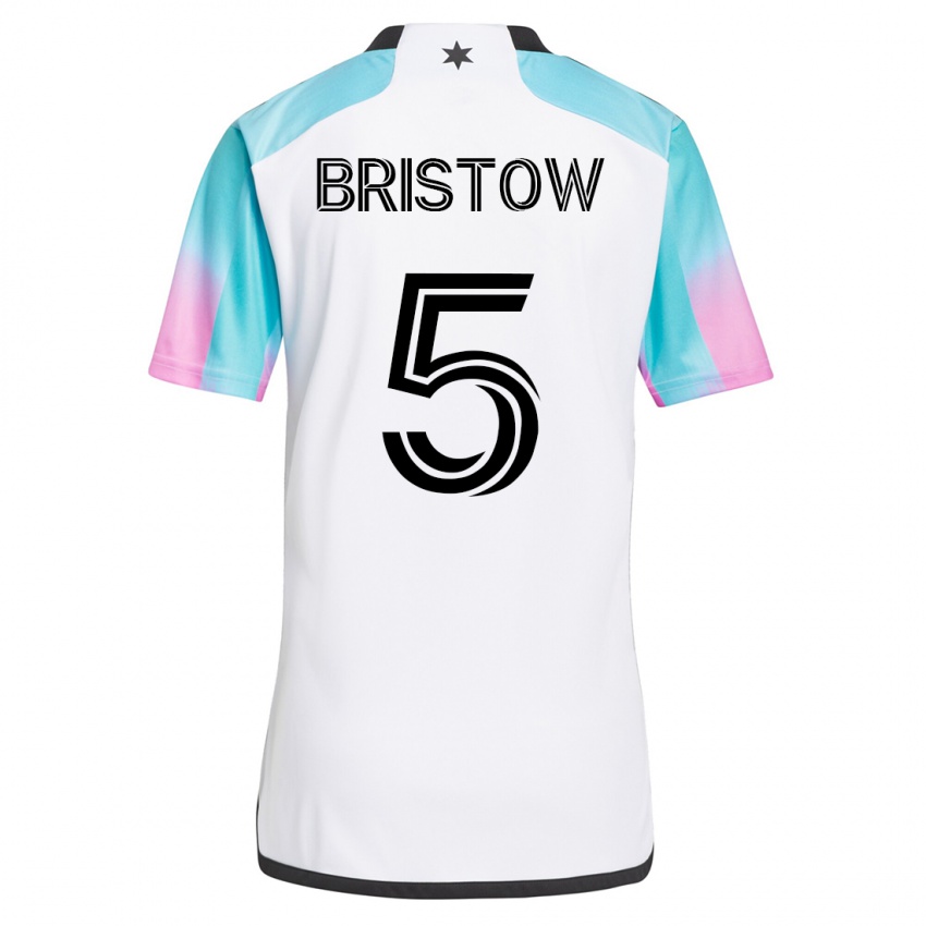 Dames Ethan Bristow #5 Wit Uitshirt Uittenue 2023/24 T-Shirt