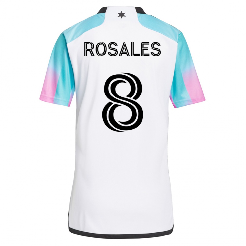 Dames Joseph Rosales #8 Wit Uitshirt Uittenue 2023/24 T-Shirt