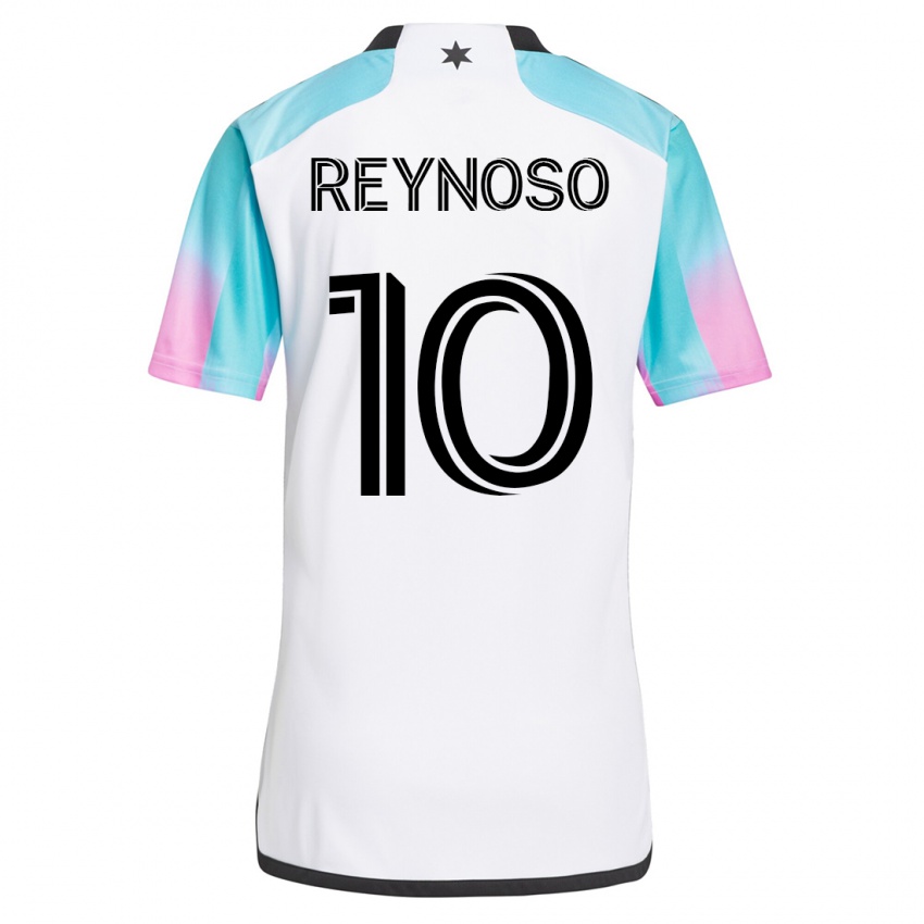 Dames Emanuel Reynoso #10 Wit Uitshirt Uittenue 2023/24 T-Shirt