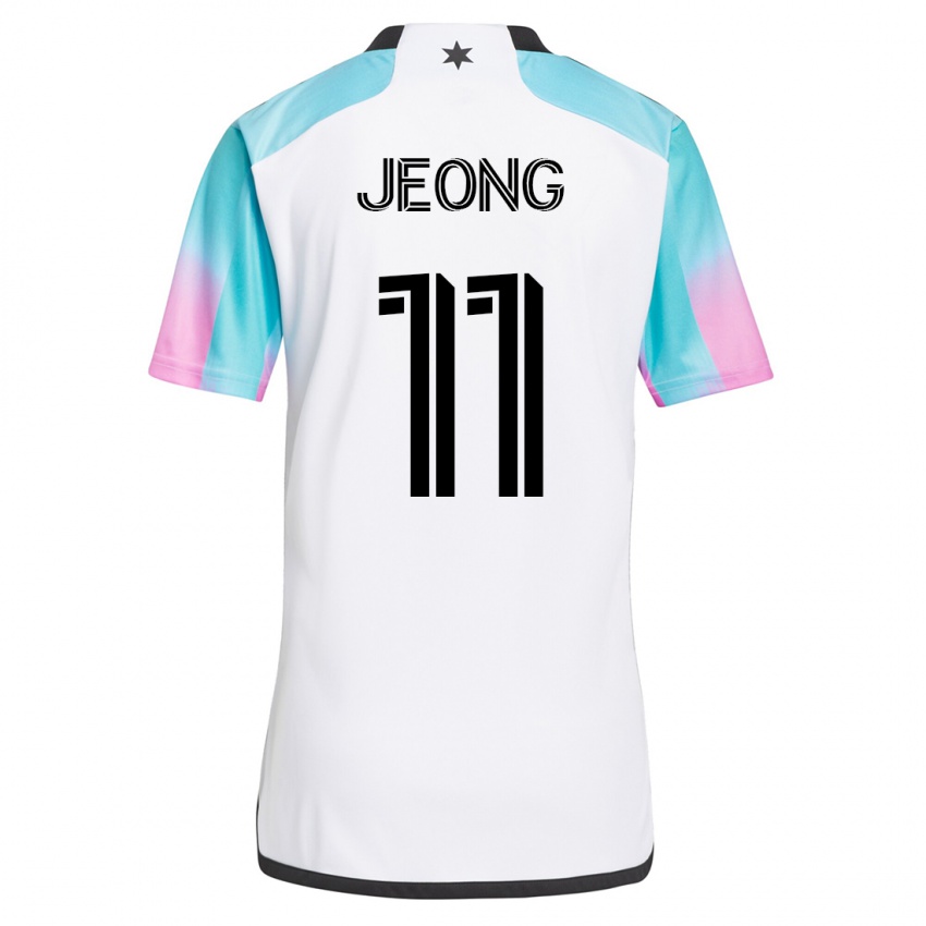 Dames Sang-Bin Jeong #11 Wit Uitshirt Uittenue 2023/24 T-Shirt