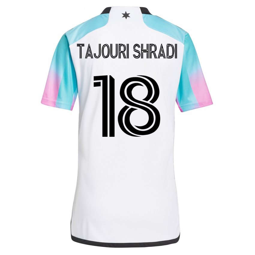 Dames Ismael Tajouri-Shradi #18 Wit Uitshirt Uittenue 2023/24 T-Shirt