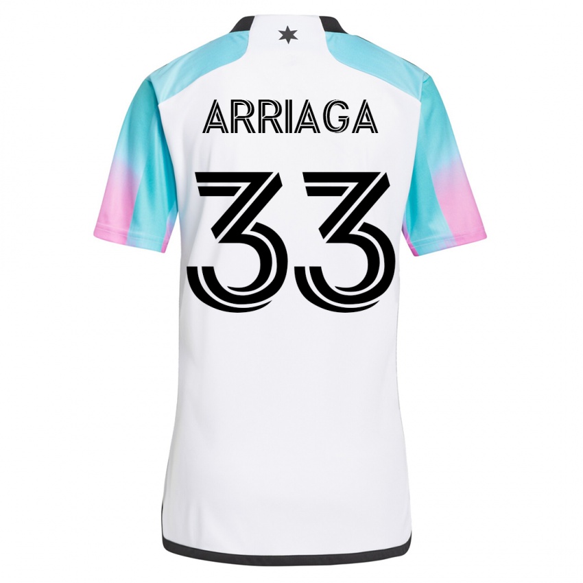 Dames Kervin Arriaga #33 Wit Uitshirt Uittenue 2023/24 T-Shirt