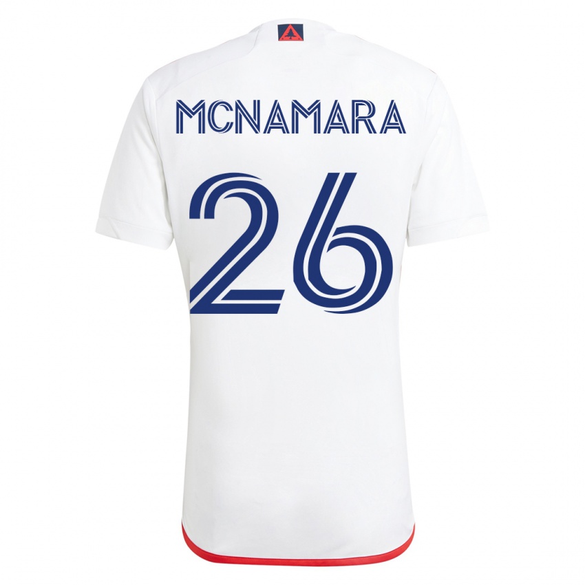 Dames Tommy Mcnamara #26 Wit Rood Uitshirt Uittenue 2023/24 T-Shirt