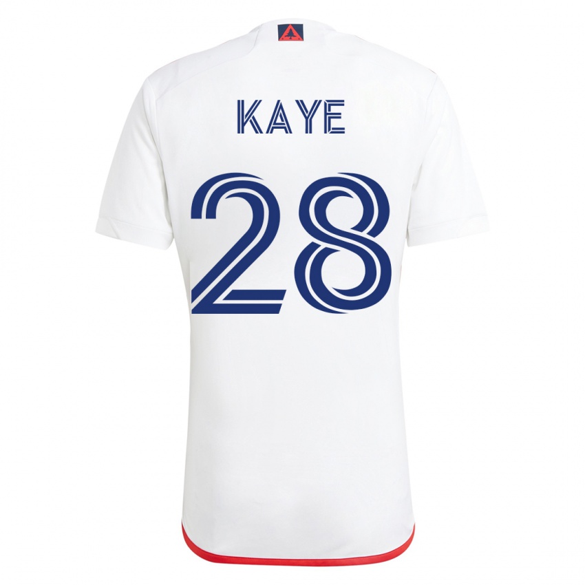 Dames Mark-Anthony Kaye #28 Wit Rood Uitshirt Uittenue 2023/24 T-Shirt