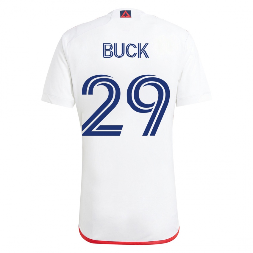 Dames Noel Buck #29 Wit Rood Uitshirt Uittenue 2023/24 T-Shirt