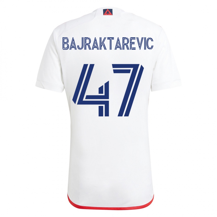 Dames Esmir Bajraktarevic #47 Wit Rood Uitshirt Uittenue 2023/24 T-Shirt