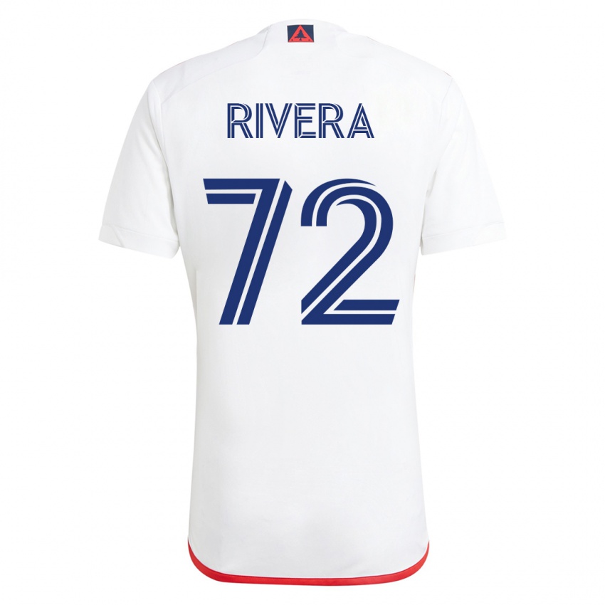 Dames Damián Rivera #72 Wit Rood Uitshirt Uittenue 2023/24 T-Shirt