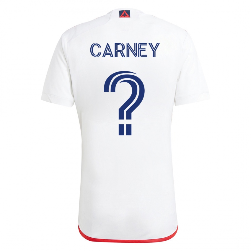 Dames Ryan Carney #0 Wit Rood Uitshirt Uittenue 2023/24 T-Shirt