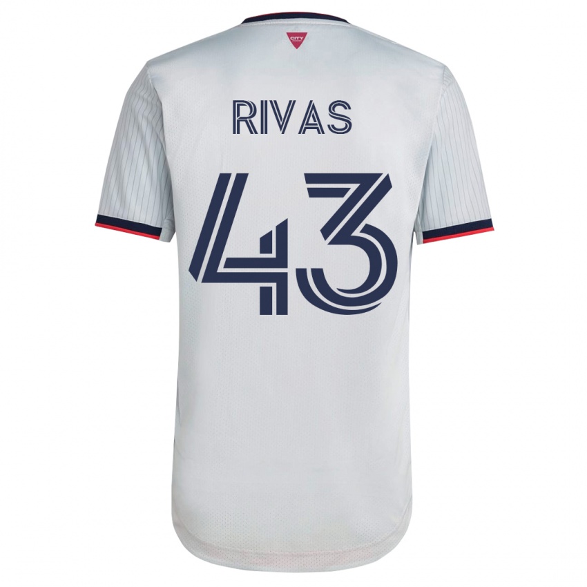 Dames Sergio Rivas #43 Wit Uitshirt Uittenue 2023/24 T-Shirt