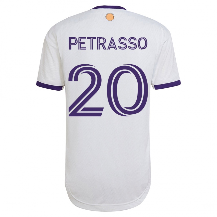 Dames Luca Petrasso #20 Wit Uitshirt Uittenue 2023/24 T-Shirt