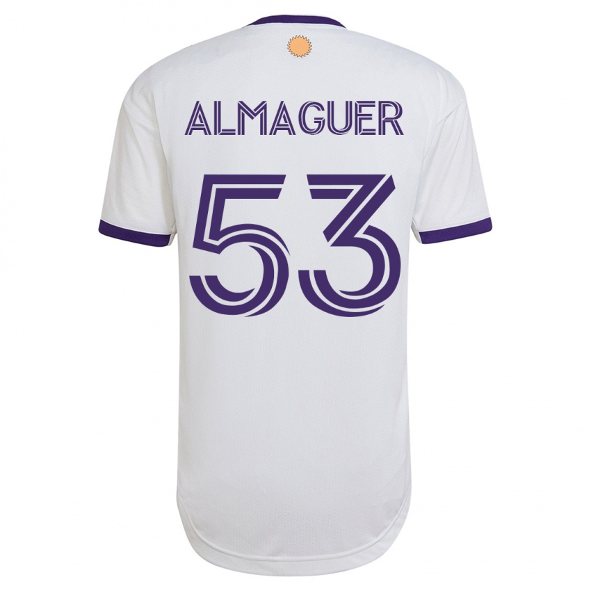 Dames Jorge Almaguer #53 Wit Uitshirt Uittenue 2023/24 T-Shirt