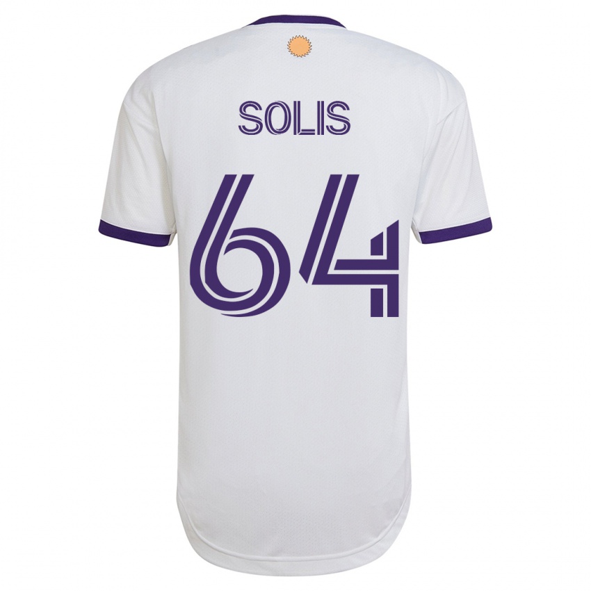 Dames Jhon Solís #64 Wit Uitshirt Uittenue 2023/24 T-Shirt