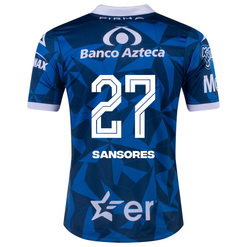 Dames Miguel Sansores #27 Blauw Uitshirt Uittenue 2023/24 T-Shirt