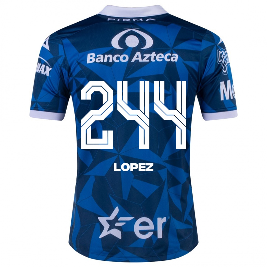 Dames Daniel López #244 Blauw Uitshirt Uittenue 2023/24 T-Shirt