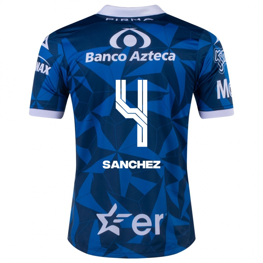 Dames Liliana Sánchez #4 Blauw Uitshirt Uittenue 2023/24 T-Shirt
