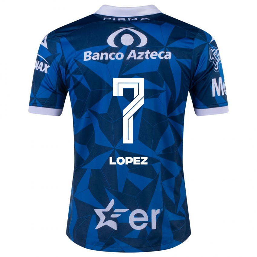 Dames Viridiana López #7 Blauw Uitshirt Uittenue 2023/24 T-Shirt