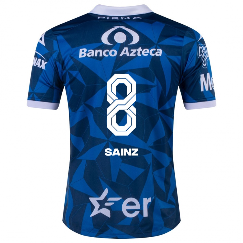 Dames María Sainz #8 Blauw Uitshirt Uittenue 2023/24 T-Shirt
