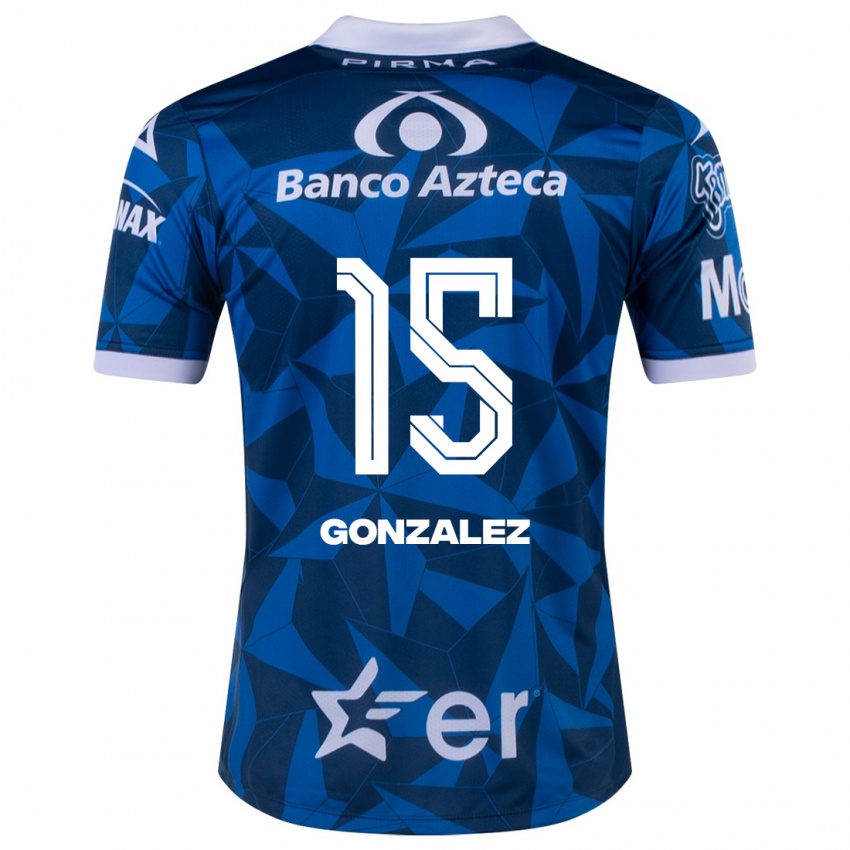 Dames Jaqueline González #15 Blauw Uitshirt Uittenue 2023/24 T-Shirt
