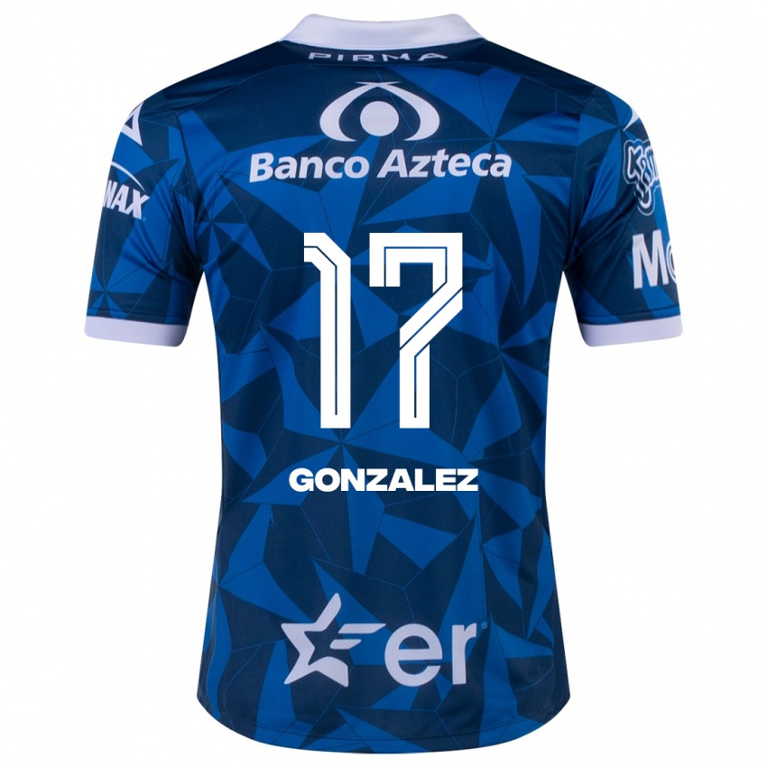 Dames Andrea González #17 Blauw Uitshirt Uittenue 2023/24 T-Shirt