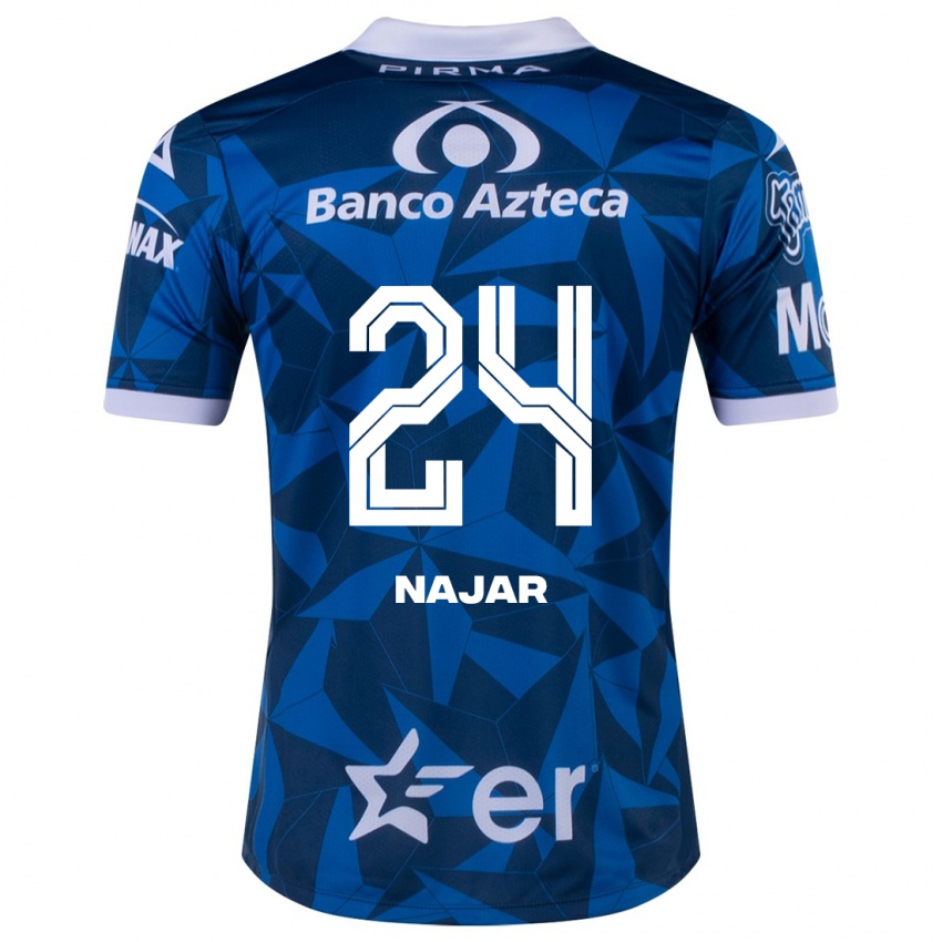 Dames Ivonne Najar #24 Blauw Uitshirt Uittenue 2023/24 T-Shirt