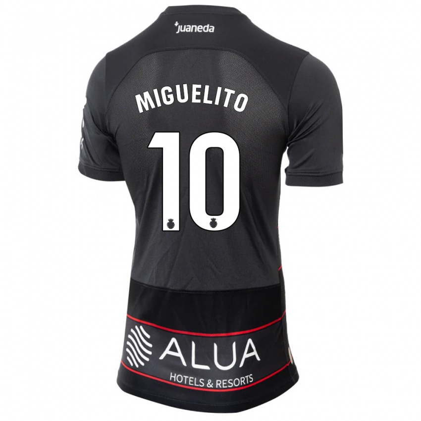 Dames Miguelito #10 Zwart Uitshirt Uittenue 2023/24 T-Shirt