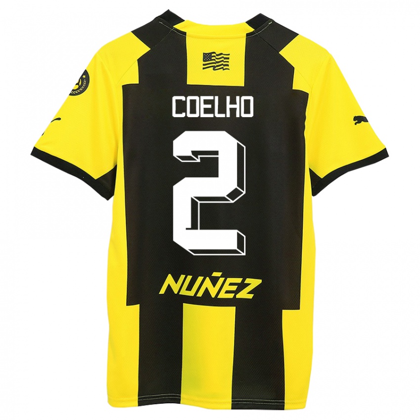 Kinderen Léo Coelho #2 Geel Zwart Thuisshirt Thuistenue 2023/24 T-Shirt
