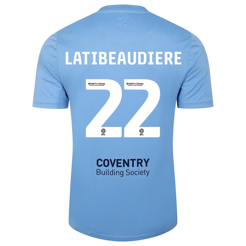 Kinderen Joel Latibeaudiere #22 Hemelsblauw Thuisshirt Thuistenue 2023/24 T-Shirt