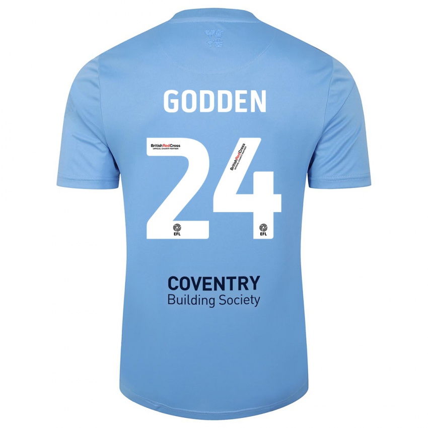 Kinderen Matt Godden #24 Hemelsblauw Thuisshirt Thuistenue 2023/24 T-Shirt