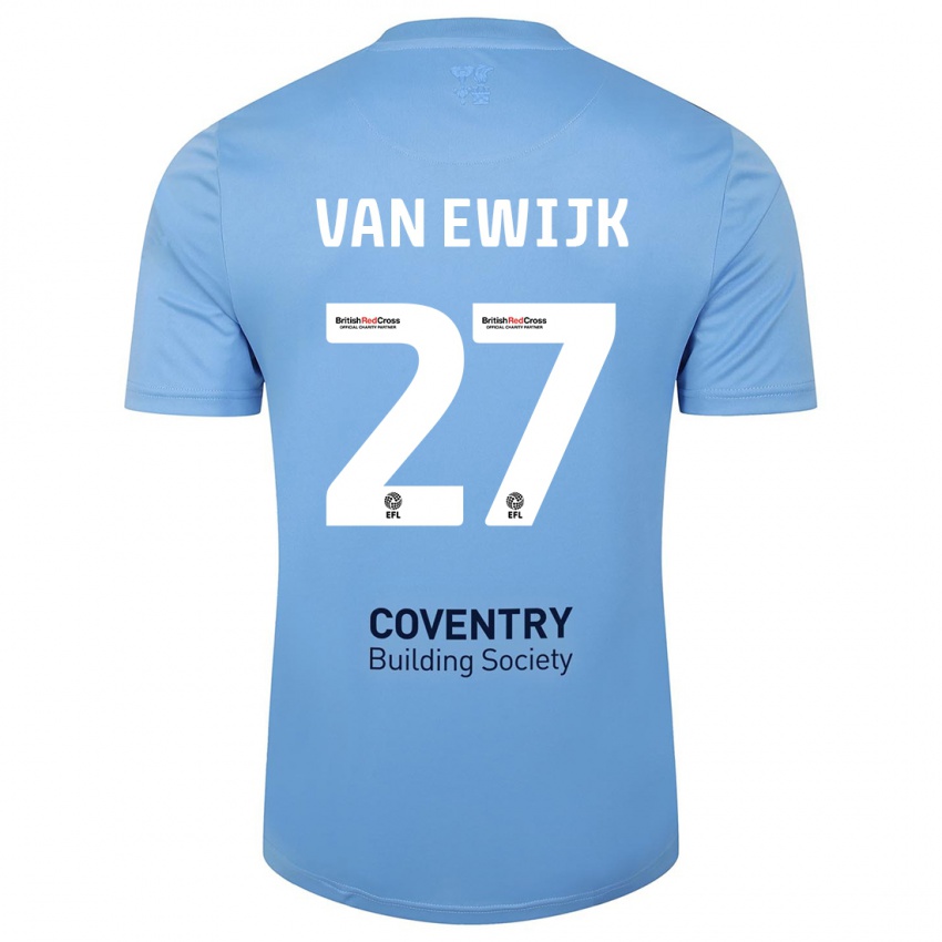 Kinderen Milan Van Ewijk #27 Hemelsblauw Thuisshirt Thuistenue 2023/24 T-Shirt