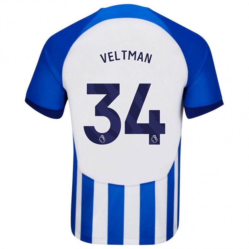 Kinderen Joël Veltman #34 Blauw Thuisshirt Thuistenue 2023/24 T-Shirt