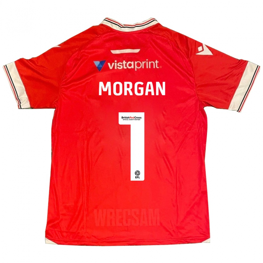 Kinderen Delyth Morgan #1 Rood Thuisshirt Thuistenue 2023/24 T-Shirt