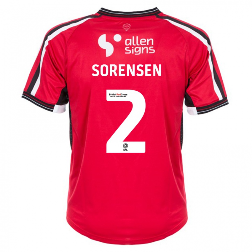 Kinderen Lasse Sörensen #2 Rood Thuisshirt Thuistenue 2023/24 T-Shirt