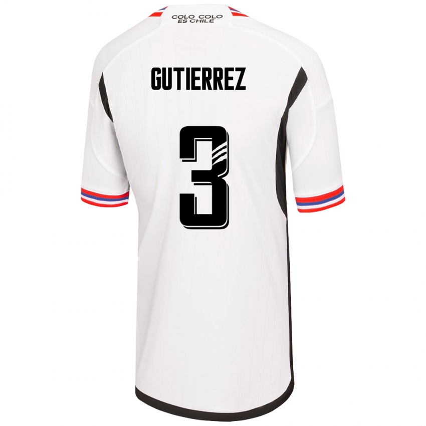 Kinderen Daniel Gutiérrez #3 Wit Thuisshirt Thuistenue 2023/24 T-Shirt