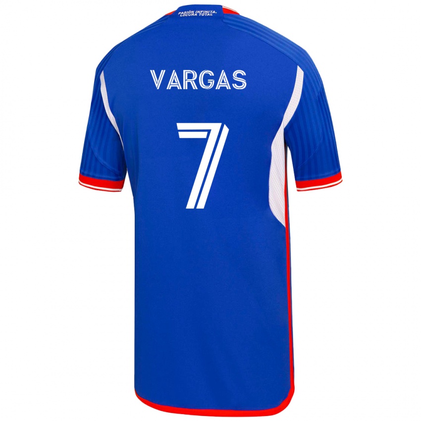 Kinderen Jeisson Vargas #7 Blauw Thuisshirt Thuistenue 2023/24 T-Shirt