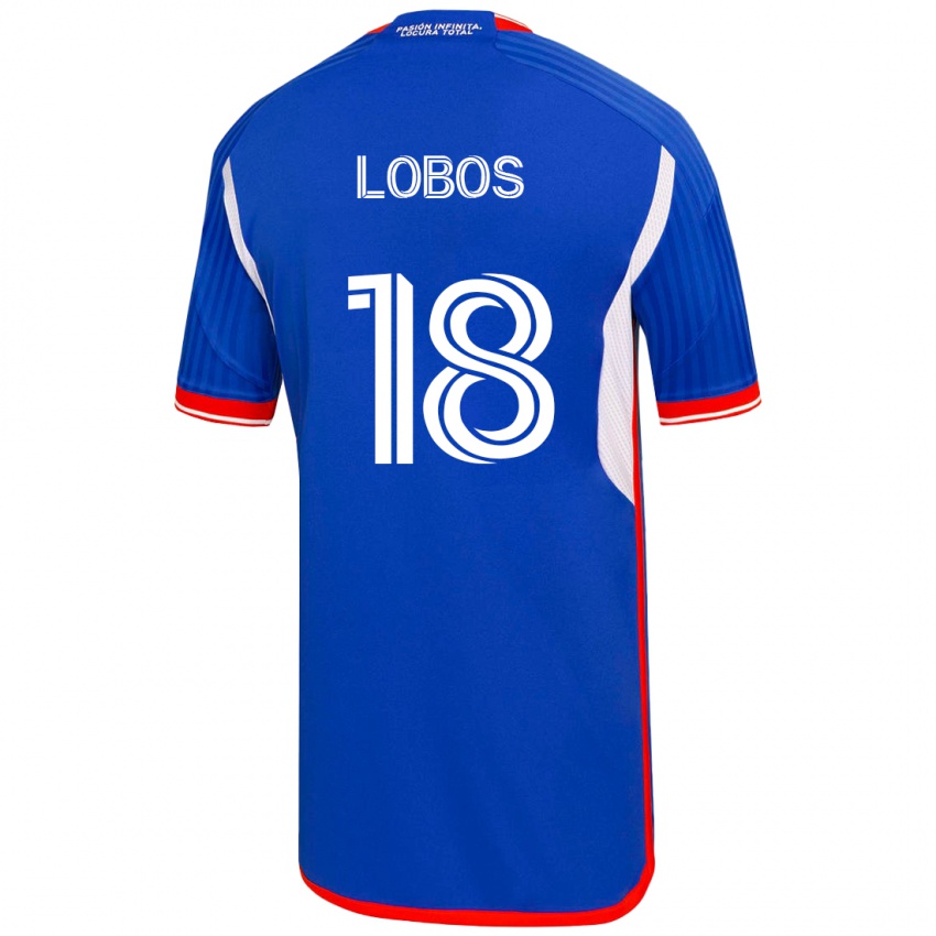 Kinderen Franco Lobos #18 Blauw Thuisshirt Thuistenue 2023/24 T-Shirt