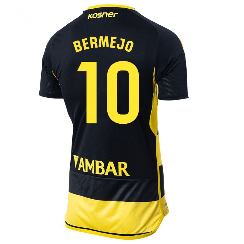 Kinderen Sergio Bermejo #10 Zwart Geel Uitshirt Uittenue 2023/24 T-Shirt