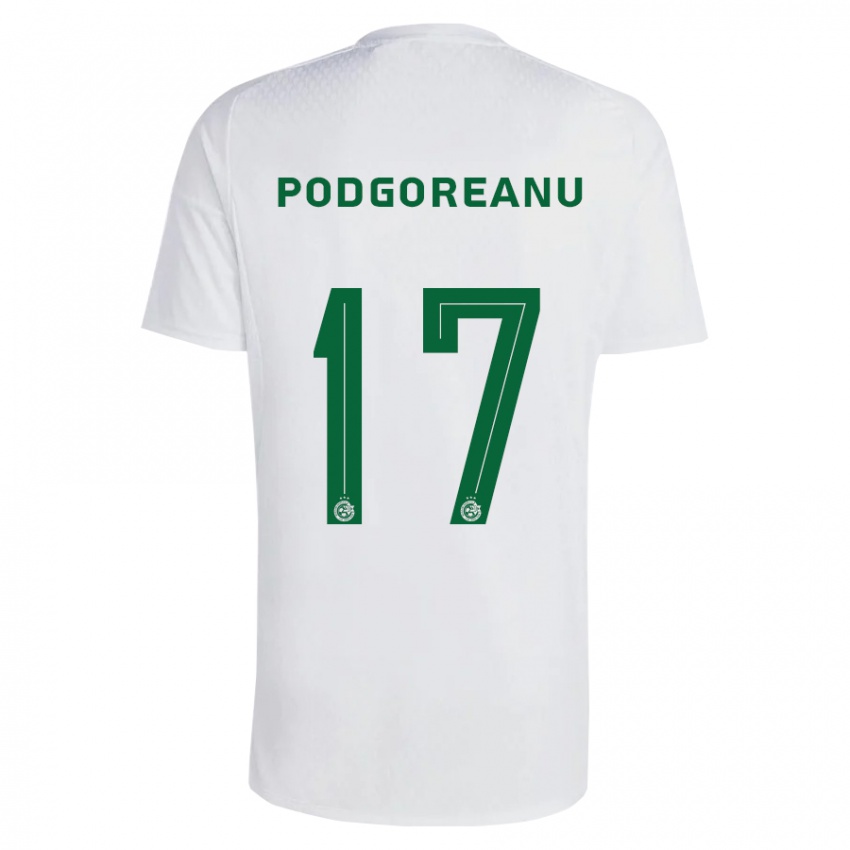 Kinderen Suf Podgoreanu #17 Groen Blauw Uitshirt Uittenue 2023/24 T-Shirt