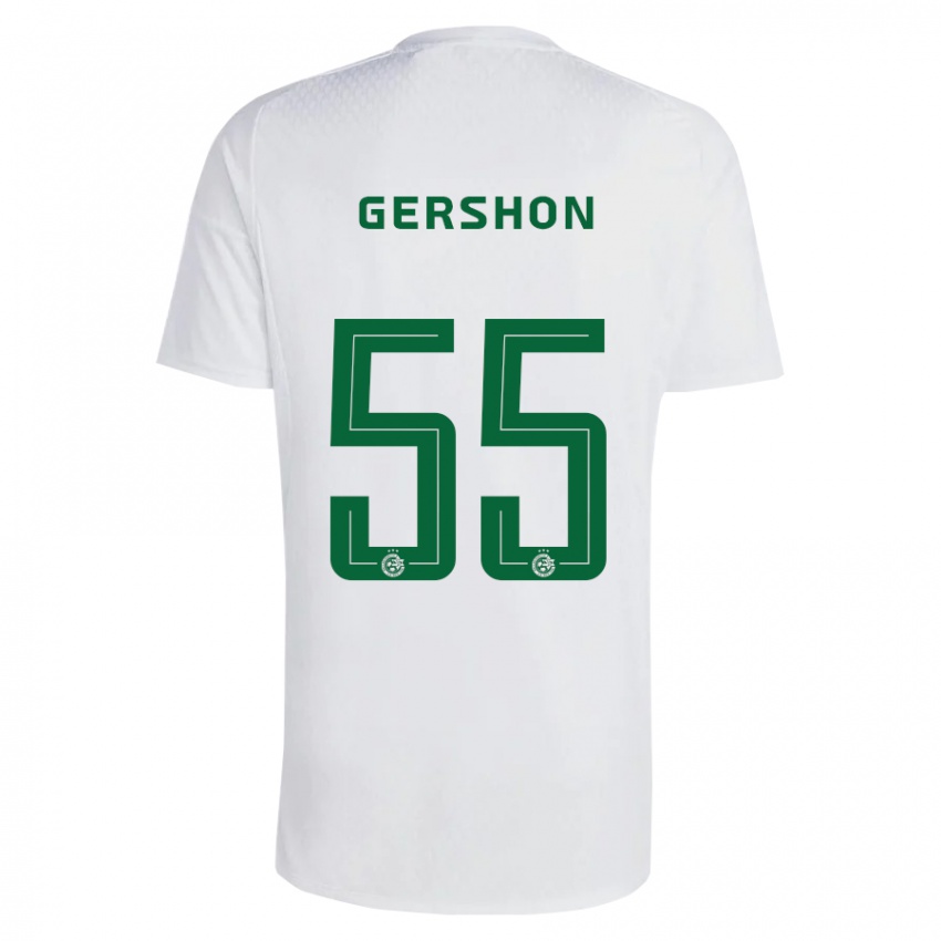 Kinderen Rami Gershon #55 Groen Blauw Uitshirt Uittenue 2023/24 T-Shirt