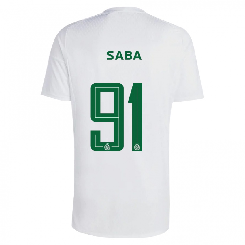Kinderen Dia Saba #91 Groen Blauw Uitshirt Uittenue 2023/24 T-Shirt