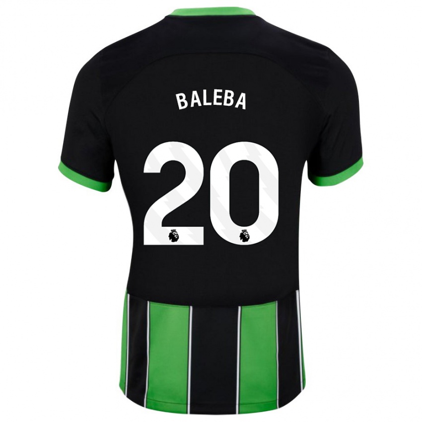 Kinderen Carlos Baleba #20 Zwart Groen Uitshirt Uittenue 2023/24 T-Shirt