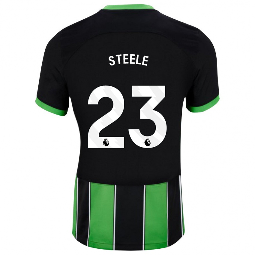 Kinderen Jason Steele #23 Zwart Groen Uitshirt Uittenue 2023/24 T-Shirt