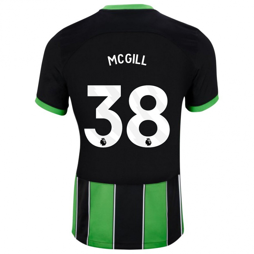 Kinderen Tom Mcgill #38 Zwart Groen Uitshirt Uittenue 2023/24 T-Shirt