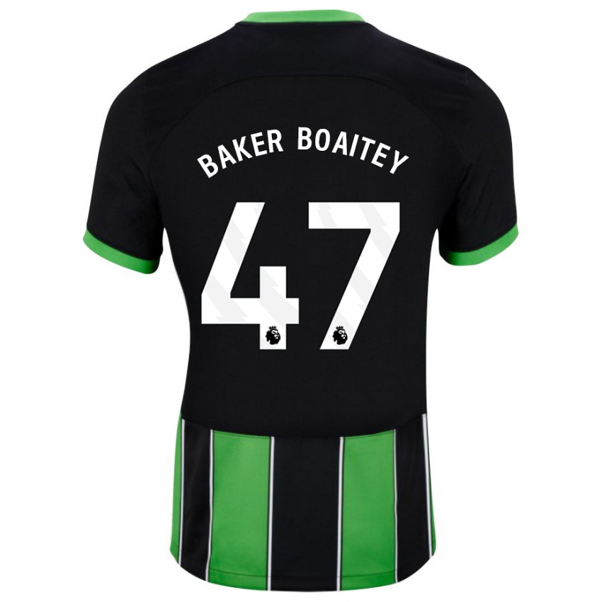 Kinderen Benicio Baker-Boaitey #47 Zwart Groen Uitshirt Uittenue 2023/24 T-Shirt