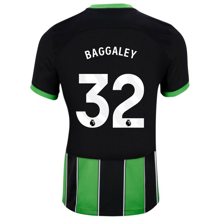 Kinderen Sophie Baggaley #32 Zwart Groen Uitshirt Uittenue 2023/24 T-Shirt