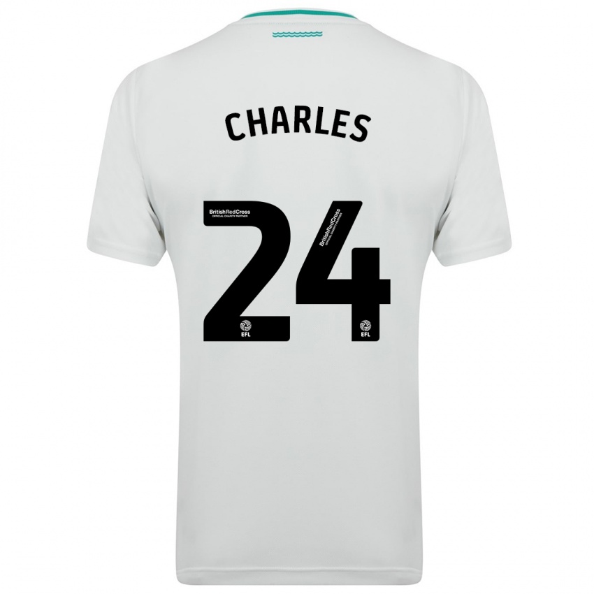 Kinderen Shea Charles #24 Wit Uitshirt Uittenue 2023/24 T-Shirt