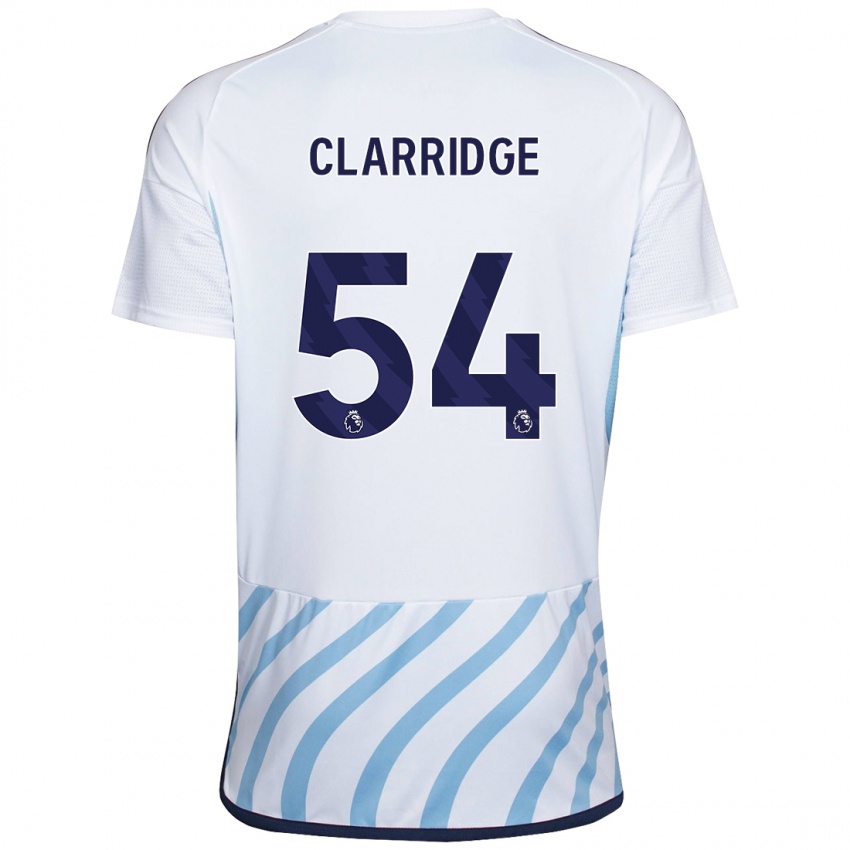 Kinderen James Clarridge #54 Wit Blauw Uitshirt Uittenue 2023/24 T-Shirt