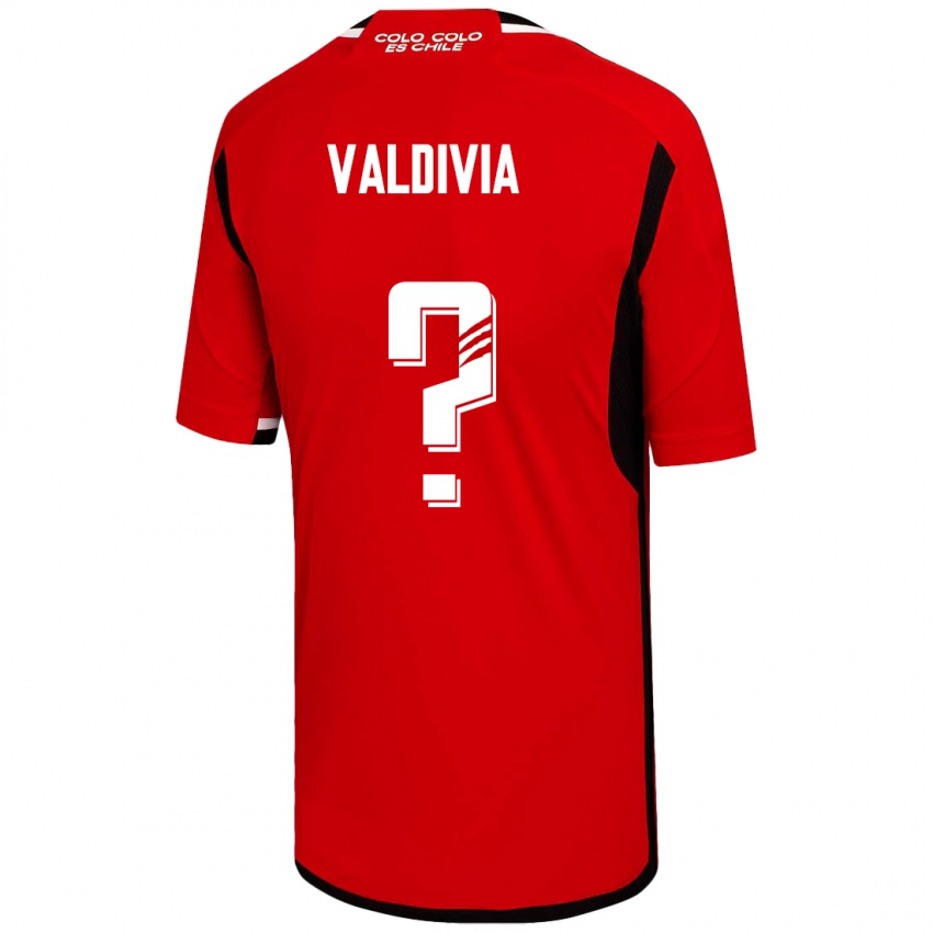 Kinderen Felipe Valdivia #0 Rood Uitshirt Uittenue 2023/24 T-Shirt