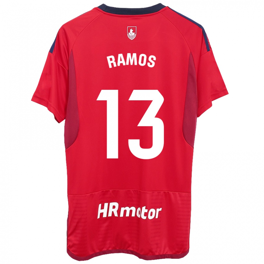 Heren Darío Ramos #13 Rood Thuisshirt Thuistenue 2023/24 T-Shirt