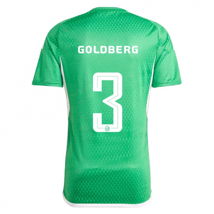 Heren Shon Goldberg #3 Wit Blauw Thuisshirt Thuistenue 2023/24 T-Shirt