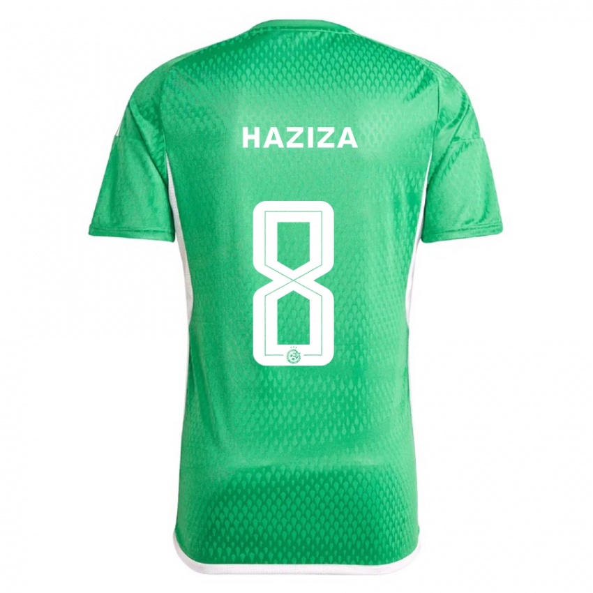Heren Dolev Haziza #8 Wit Blauw Thuisshirt Thuistenue 2023/24 T-Shirt
